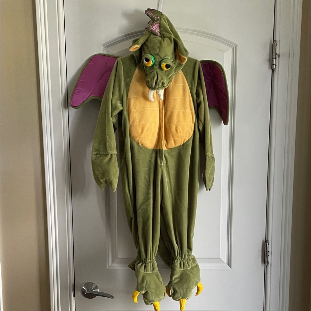 Kids Green and Yellow Dragon Costume